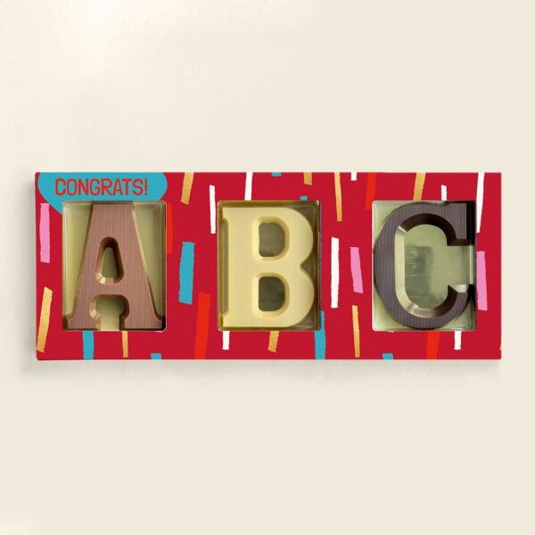 Sleeve chocoladeletters | 80g & 200G | meerdere thema's