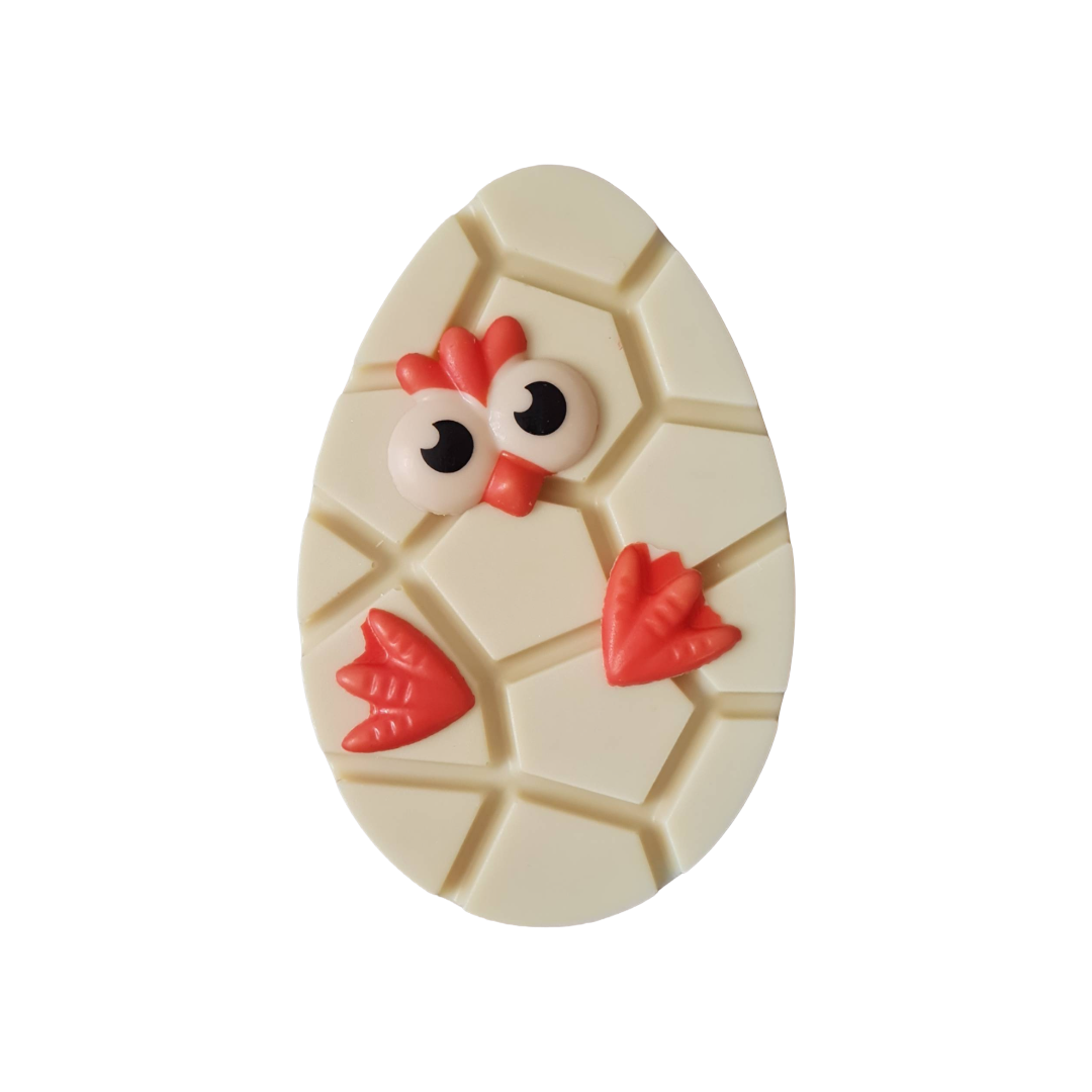 Chocolade Paas ei met kuikentje decoratie - relatiegeschenk - Tasty present