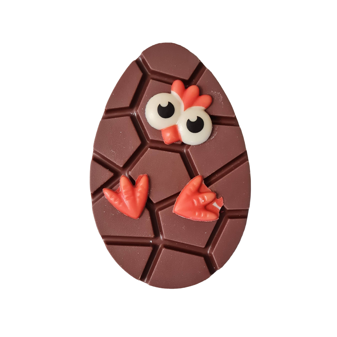 Chocolade Paas ei met kuikentje decoratie - relatiegeschenk - Tasty present