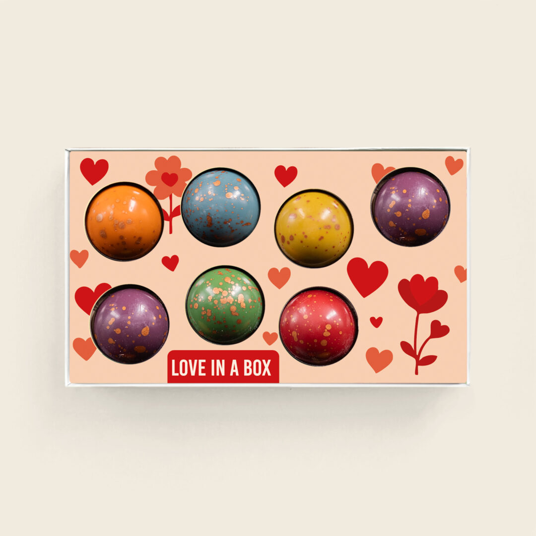 Heerlijke chocolade bonbons voor valentijn, of moderdag. Tasty present gepersonaliseerde chocolade